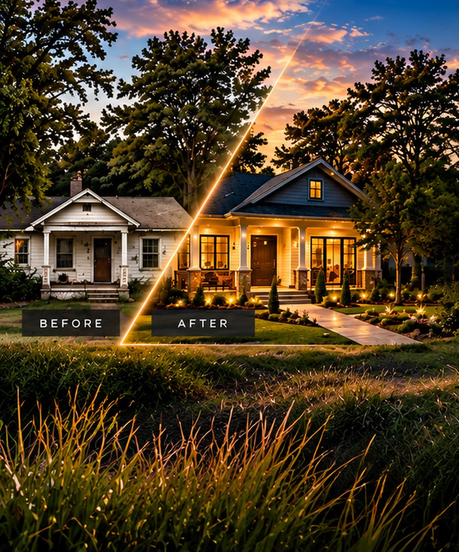Before and after — a Redstone Equity renovation